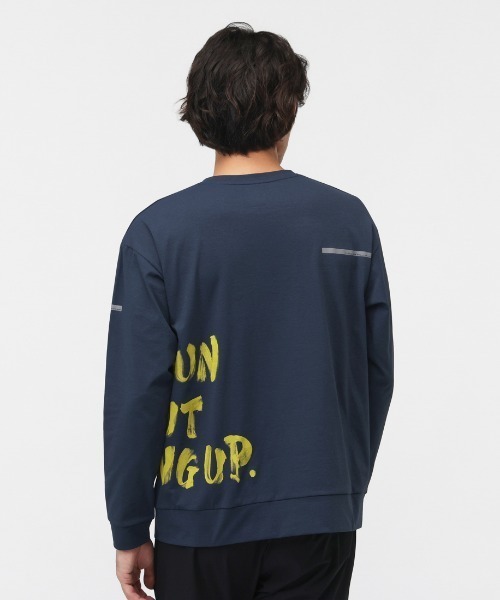 TIGORA(ティゴラ)の「ティゴラ TIGORA ランニング メッセージロゴ長袖Tシャツ(Tシャツ/カットソー・メンズ・ブラック/グレー/ネイビー・S/M/L/LL)」の7枚目の写真