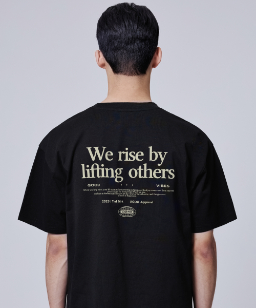 AGOD（エージーオーディー）の「ウォライジ レタリング 半袖Tシャツ [ブラック]（Tシャツ/カットソー・レディース・その他・SMALL/MEDIUM/LARGE）」の2枚目の写真