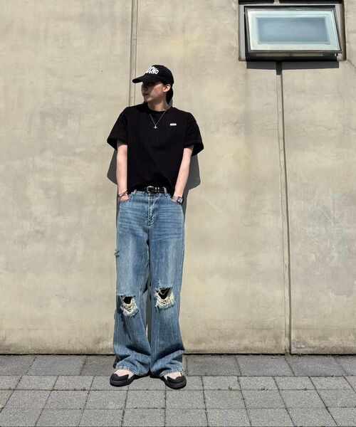 AGOD（エージーオーディー）の「ウォライジ レタリング 半袖Tシャツ [ブラック]（Tシャツ/カットソー・レディース・その他・SMALL/MEDIUM/LARGE）」の15枚目の写真