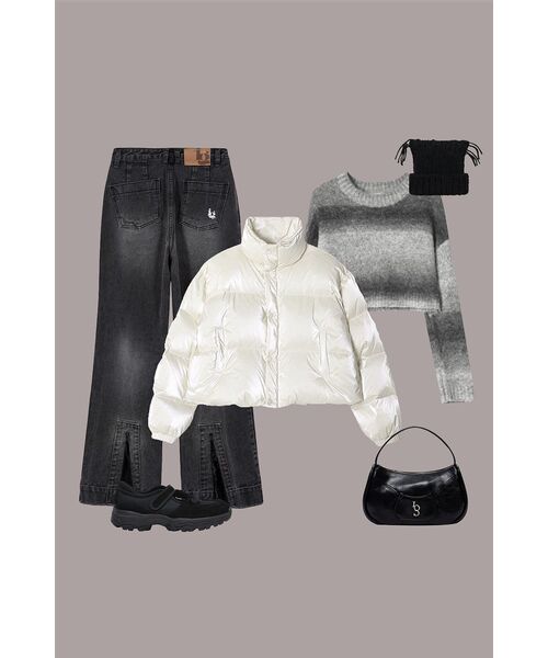 AVANDRESS（アバンドレス ）の「Siberia Duck Stella Crop Padding WHITE（ダウンジャケット/コート・レディース・ホワイト・SMALL/LARGE/MEDIUM）」の8枚目の写真