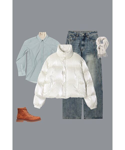 AVANDRESS（アバンドレス ）の「Siberia Duck Stella Crop Padding WHITE（ダウンジャケット/コート・レディース・ホワイト・SMALL/LARGE/MEDIUM）」の9枚目の写真