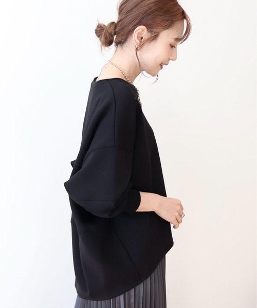 AMERICAN HOLIC（アメリカンホリック）の「【WEB限定】袖タックコクーンポンチプルオーバー（スウェット・レディース・ブラック/モカ/ライトグレー・M/L）」の4枚目の写真