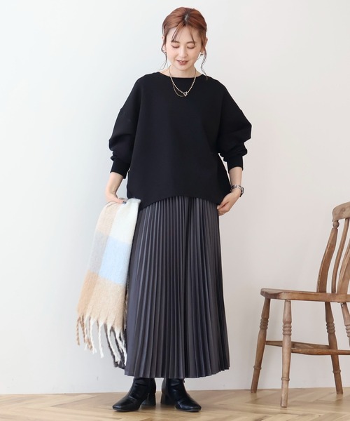 AMERICAN HOLIC（アメリカンホリック）の「【WEB限定】袖タックコクーンポンチプルオーバー（スウェット・レディース・ブラック/モカ/ライトグレー・M/L）」の6枚目の写真