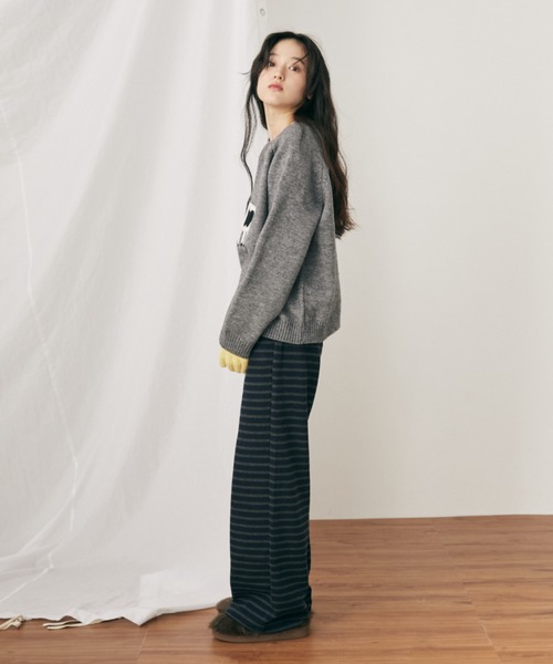 MERLOT(メルロー)の「ボーダーイージーパンツ(その他パンツ・レディース・ブラック/ネイビー・FREE)」の20枚目の写真