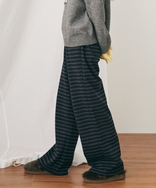 MERLOT(メルロー)の「ボーダーイージーパンツ(その他パンツ・レディース・ブラック/ネイビー・FREE)」の18枚目の写真