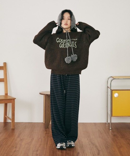 MERLOT(メルロー)の「ボーダーイージーパンツ(その他パンツ・レディース・ブラック/ネイビー・FREE)」の22枚目の写真