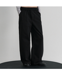 WOOALONG（ウアロン）の「Essential Twill String Banding Wide Pants - BLACK（その他パンツ）」