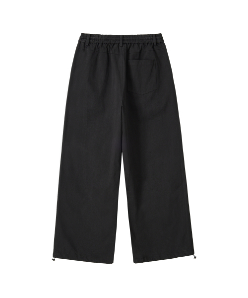 WOOALONG(ウアロン)の「Essential Twill String Banding Wide Pants - BLACK(その他パンツ・レディース・ブラック・SMALL/LARGE)」の2枚目の写真