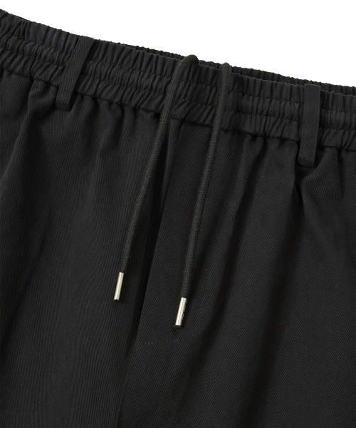 WOOALONG(ウアロン)の「Essential Twill String Banding Wide Pants - BLACK(その他パンツ・レディース・ブラック・SMALL/LARGE)」の3枚目の写真