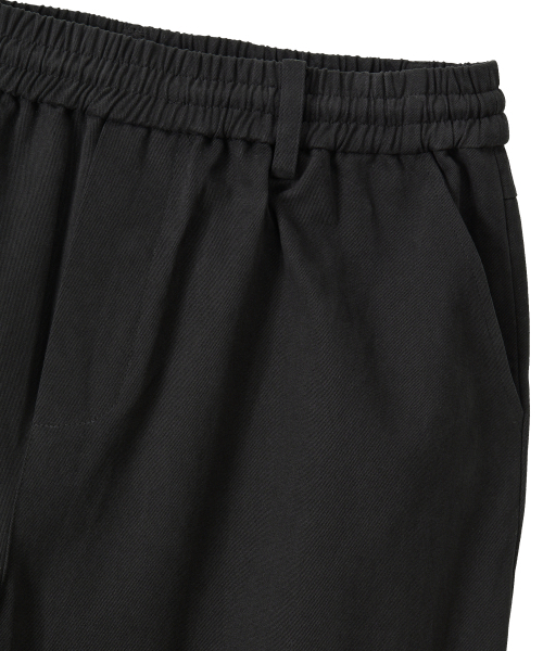 WOOALONG(ウアロン)の「Essential Twill String Banding Wide Pants - BLACK(その他パンツ・レディース・ブラック・SMALL/LARGE)」の4枚目の写真