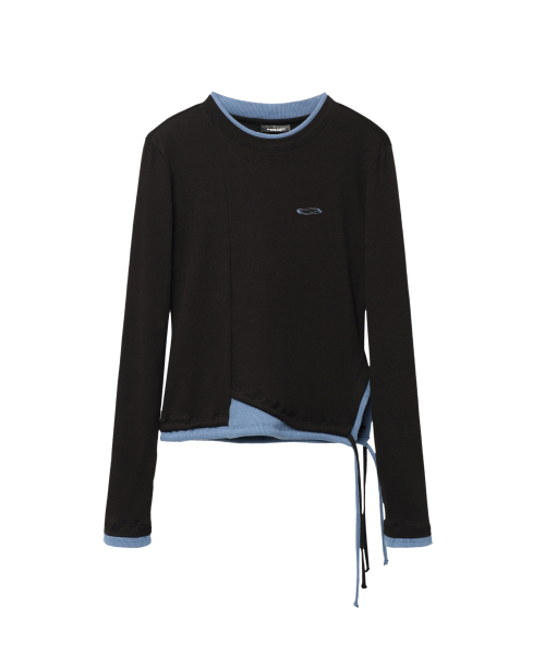 Opening Project（オープニングプロジェクト）の「W Small Logo Layered T Shirt - Black（Tシャツ/カットソー・レディース・その他・FREE）」の6枚目の写真