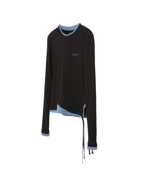 Opening Project（オープニングプロジェクト）の「W Small Logo Layered T Shirt - Black（Tシャツ/カットソー・レディース・その他・FREE）」の7枚目の写真