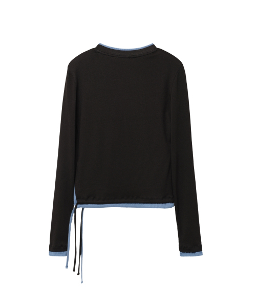 Opening Project（オープニングプロジェクト）の「W Small Logo Layered T Shirt - Black（Tシャツ/カットソー・レディース・その他・FREE）」の9枚目の写真