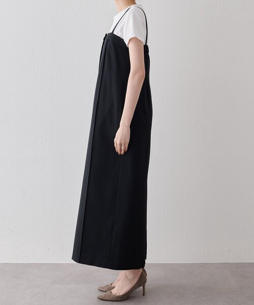 Drawing Numbers（ドローイング ナンバーズ）の「【Drawing Numbers】シャイニーTWストレッチキャミワンピース（ワンピース・レディース・ブラック/ベージュ・38）」の14枚目の写真