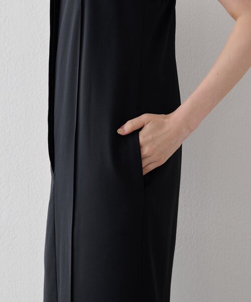 Drawing Numbers（ドローイング ナンバーズ）の「【Drawing Numbers】シャイニーTWストレッチキャミワンピース（ワンピース・レディース・ブラック/ベージュ・38）」の19枚目の写真