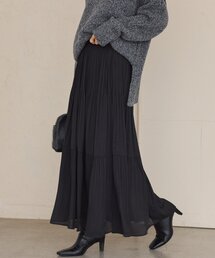 RIVE DROITE | 予約【上品見え】ティアードプリーツスカート(スカート)