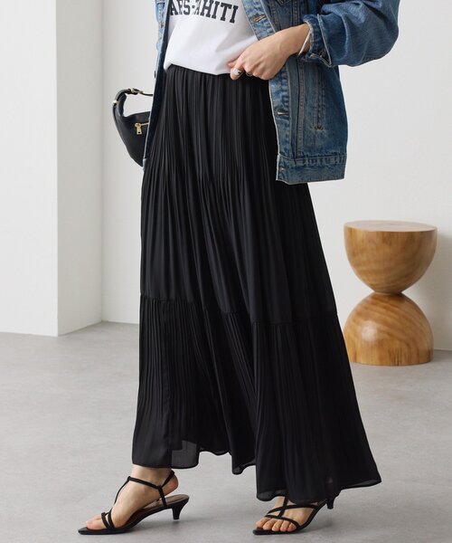 上品見え】ティアードプリーツスカート（スカート）｜RIVE DROITE
