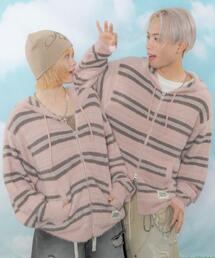 LTR DEPTH | LTR DEPTH/【25年秋冬新作】シャギーボーダーニットパーカー(パーカー)