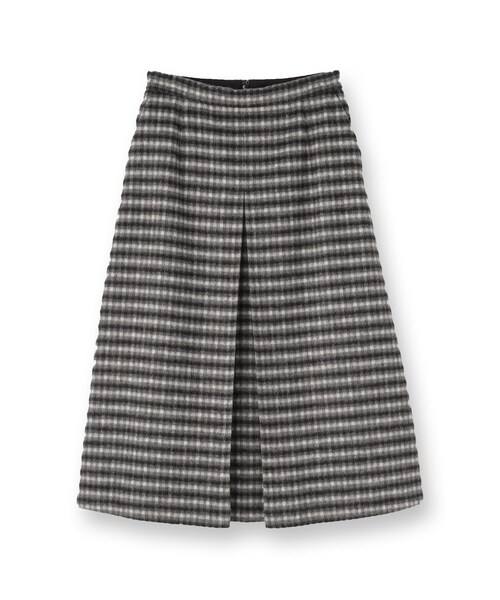 セール】【ふんわり/タイト見え】シャギーチェックスカート（スカート