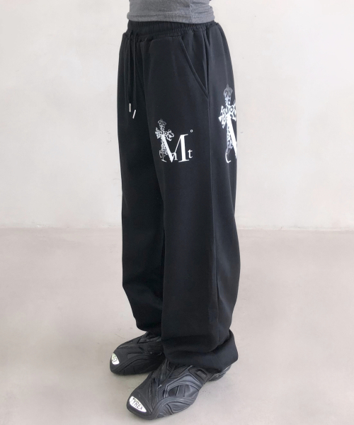 MUCENT(ムセント)の「サハラグラデーションヒョピクロススウェットパンツ 男女共用 (2カラー)(スウェットパンツ・レディース・グレー/ブラック・S)」の3枚目の写真