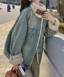 emi+（エミプラス）の「ボアドッキングデニムジャケット（デニムジャケット）」