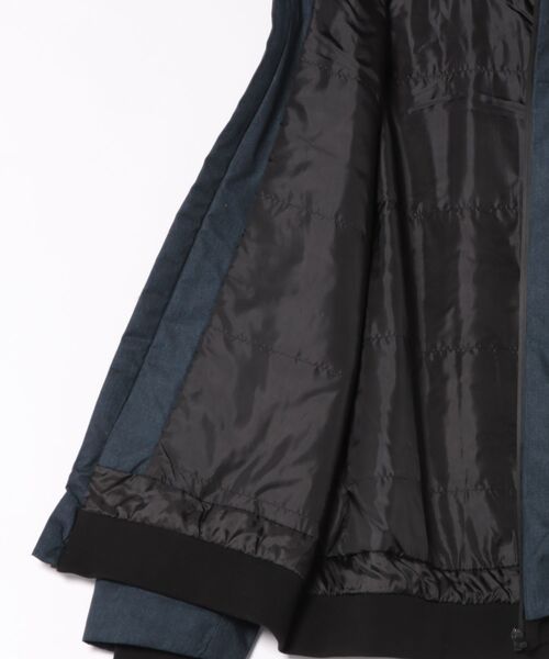 TAKA-Q（タカキュー）の「【ALL WEATHER TEX】タカキュー ウール調 フーデット 中綿 ブルゾン（ブルゾン・メンズ・ネイビー/ライトグレー・MEDIUM/LARGE/X-LARGE/3L）」の4枚目の写真