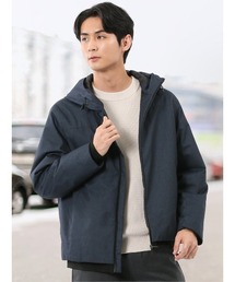 【ALL WEATHER TEX】タカキュー ウール調 フーデット 中綿 ブルゾン