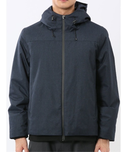 TAKA-Q（タカキュー）の「【ALL WEATHER TEX】タカキュー ウール調 フーデット 中綿 ブルゾン（ブルゾン・メンズ・ネイビー/ライトグレー・MEDIUM/LARGE/X-LARGE/3L）」の6枚目の写真