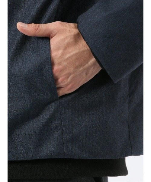TAKA-Q（タカキュー）の「【ALL WEATHER TEX】タカキュー ウール調 フーデット 中綿 ブルゾン（ブルゾン・メンズ・ネイビー/ライトグレー・MEDIUM/LARGE/X-LARGE/3L）」の10枚目の写真