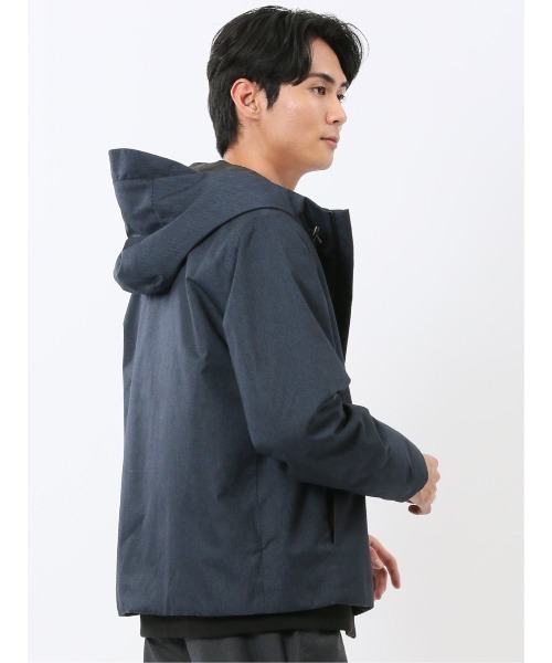 TAKA-Q（タカキュー）の「【ALL WEATHER TEX】タカキュー ウール調 フーデット 中綿 ブルゾン（ブルゾン・メンズ・ネイビー/ライトグレー・MEDIUM/LARGE/X-LARGE/3L）」の14枚目の写真