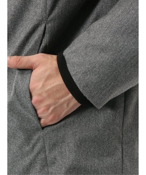 TAKA-Q（タカキュー）の「【ALL WEATHER TEX】タカキュー ウール調 フーデット 中綿 ブルゾン（ブルゾン・メンズ・ネイビー/ライトグレー・MEDIUM/LARGE/X-LARGE/3L）」の21枚目の写真