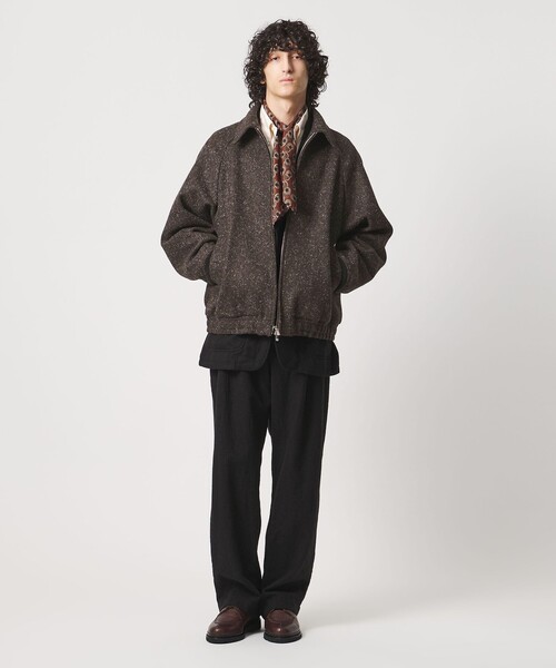 UNITED ARROWS（ユナイテッドアローズ）の「＜District＞ブラウン ツイード ジップブルゾン（ブルゾン・メンズ・ダークブラウン・L/M/S）」の6枚目の写真