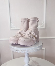 ReAmour（リアムール）の「フリルリボンショートブーツ（ブーツ）」