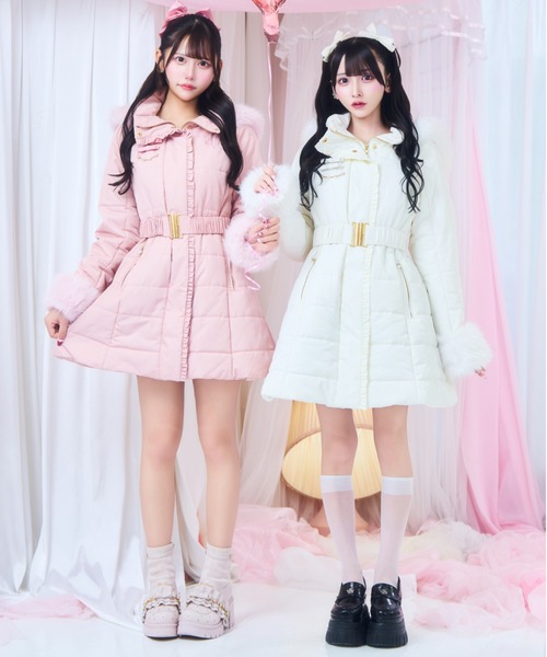 ReAmour（リアムール）の「フリルリボンショートブーツ（ブーツ）」 - WEAR