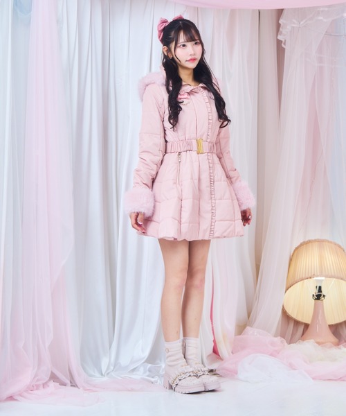 ReAmour(リアムール)の「フリルリボンショートブーツ(ブーツ・レディース・ブラック/ピンク・MEDIUM/LARGE)」の16枚目の写真