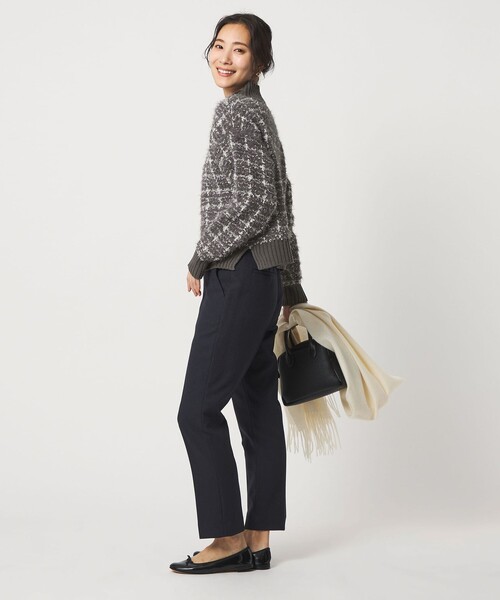 A DAY IN THE LIFE UNITED ARROWS（アデイインザライフユナイテッドアローズ）の「フェザー×テープヤーン ツイードライク ハイネックニット ＜A DAY IN THE LIFE＞（ニット/セーター・レディース・オフホワイト/グレー系/ネイビー・FREE）」の5枚目の写真