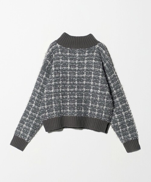 A DAY IN THE LIFE UNITED ARROWS（アデイインザライフユナイテッドアローズ）の「フェザー×テープヤーン ツイードライク ハイネックニット ＜A DAY IN THE LIFE＞（ニット/セーター・レディース・オフホワイト/グレー系/ネイビー・FREE）」の10枚目の写真