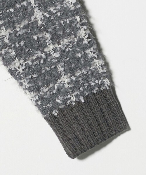 A DAY IN THE LIFE UNITED ARROWS（アデイインザライフユナイテッドアローズ）の「フェザー×テープヤーン ツイードライク ハイネックニット ＜A DAY IN THE LIFE＞（ニット/セーター・レディース・オフホワイト/グレー系/ネイビー・FREE）」の12枚目の写真