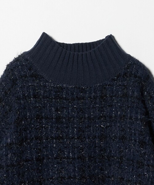 A DAY IN THE LIFE UNITED ARROWS（アデイインザライフユナイテッドアローズ）の「フェザー×テープヤーン ツイードライク ハイネックニット ＜A DAY IN THE LIFE＞（ニット/セーター・レディース・オフホワイト/グレー系/ネイビー・FREE）」の15枚目の写真