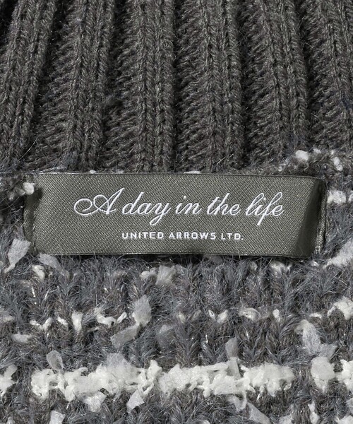 A DAY IN THE LIFE UNITED ARROWS（アデイインザライフユナイテッドアローズ）の「フェザー×テープヤーン ツイードライク ハイネックニット ＜A DAY IN THE LIFE＞（ニット/セーター・レディース・オフホワイト/グレー系/ネイビー・FREE）」の20枚目の写真