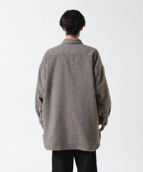 Toironier（トワロニエ）の「Toironier/トワロニエ/WOOL OVER SHIRTS（シャツ/ブラウス・メンズ・ブラック/モカ・F）」の16枚目の写真
