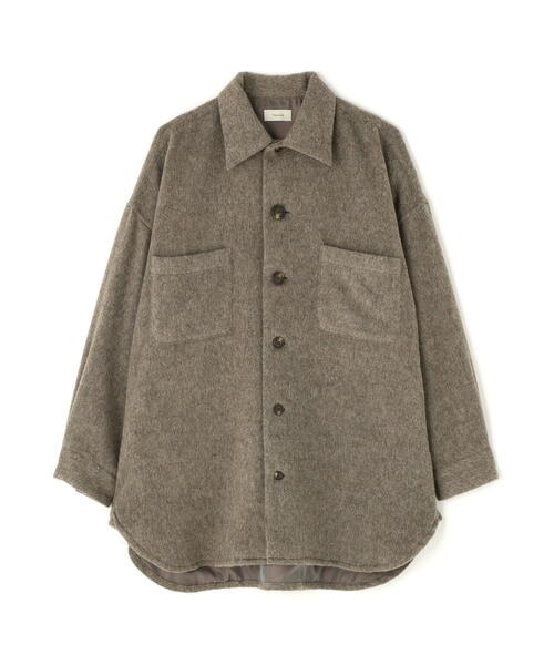 Toironier（トワロニエ）の「Toironier/トワロニエ/WOOL OVER SHIRTS（シャツ/ブラウス・メンズ・ブラック/モカ・F）」の2枚目の写真