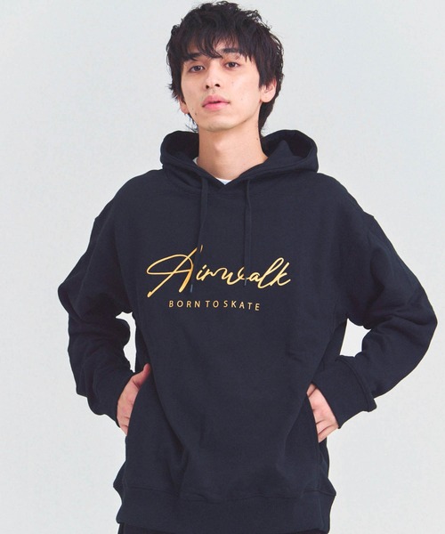 AIRWALK(エアウォーク)の「AIRWALK ロゴフーディー(パーカー・メンズ・ブラック/グレー・M/L/XL)」の12枚目の写真