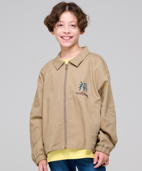 KRIFF MAYER Kid's Collection（クリフメイヤーキッズコレクション）の「スーベニアベトジャン（ミリタリージャケット・キッズ・ベージュ/ブラック/オリーブ・150/140/130/120/170/160）」の9枚目の写真