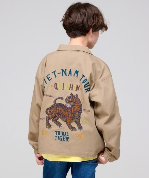 KRIFF MAYER Kid's Collection（クリフメイヤーキッズコレクション）の「スーベニアベトジャン（ミリタリージャケット・キッズ・ベージュ/ブラック/オリーブ・150/140/130/120/170/160）」の10枚目の写真