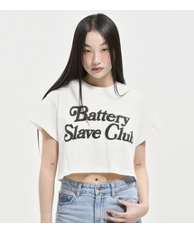 B.S.C TEE CROP WHITE
