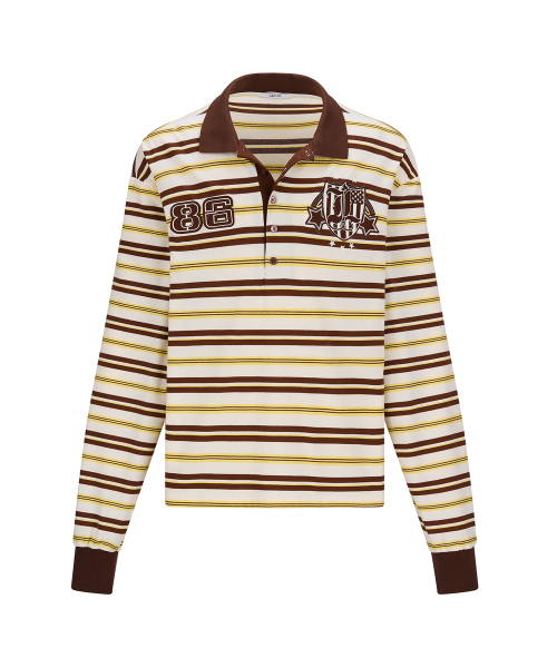 86 Rugby Strip PK_[Brown]（ポロシャツ）｜LECYTO（レシト）の