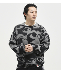 EYES PRINTING SWEATER M/GREY