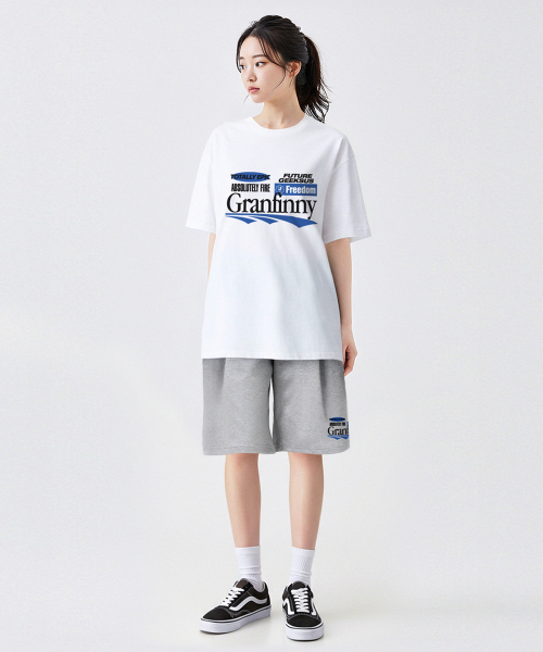 GRANFINNY(グランフィニ)の「プラン グラン ワンタック バミューダ ショートパンツ - メランジ(その他パンツ・レディース・グレー・SMALL/LARGE)」の8枚目の写真
