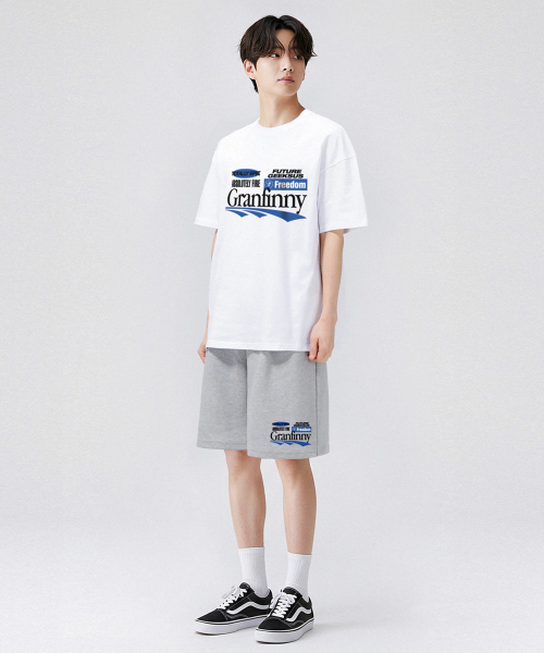 GRANFINNY(グランフィニ)の「プラン グラン ワンタック バミューダ ショートパンツ - メランジ(その他パンツ・レディース・グレー・SMALL/LARGE)」の9枚目の写真